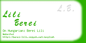 lili berei business card